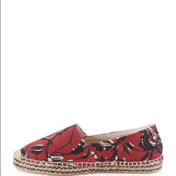 Isabel Marant Burgundy Canaee Printed Espadrille - Picture 1 of 8